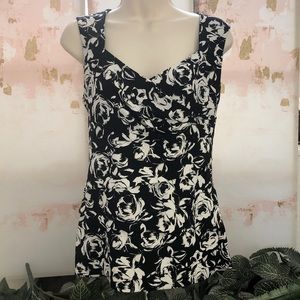 WHBM Floral Cross Front Top